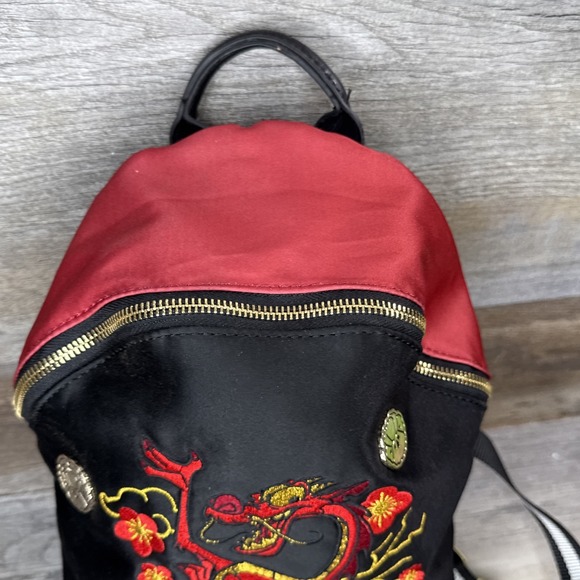 Loungefly Disney Mulan Mushu Satin Mini Backpack RARE / Damaged* - Picture 7 of 16